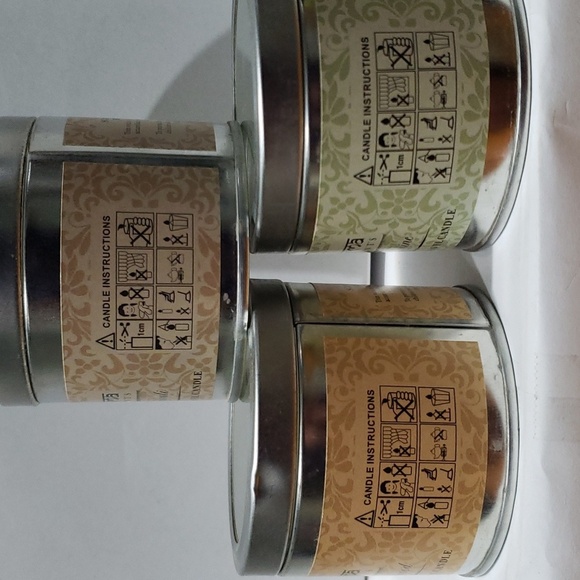 Karma. Set of 3 Candles; Tin Containers; Patchouli, Sandalwood & Jasmine. NWT - Picture 7 of 12